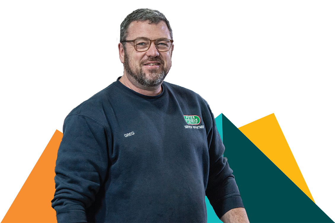 Male employer smiling